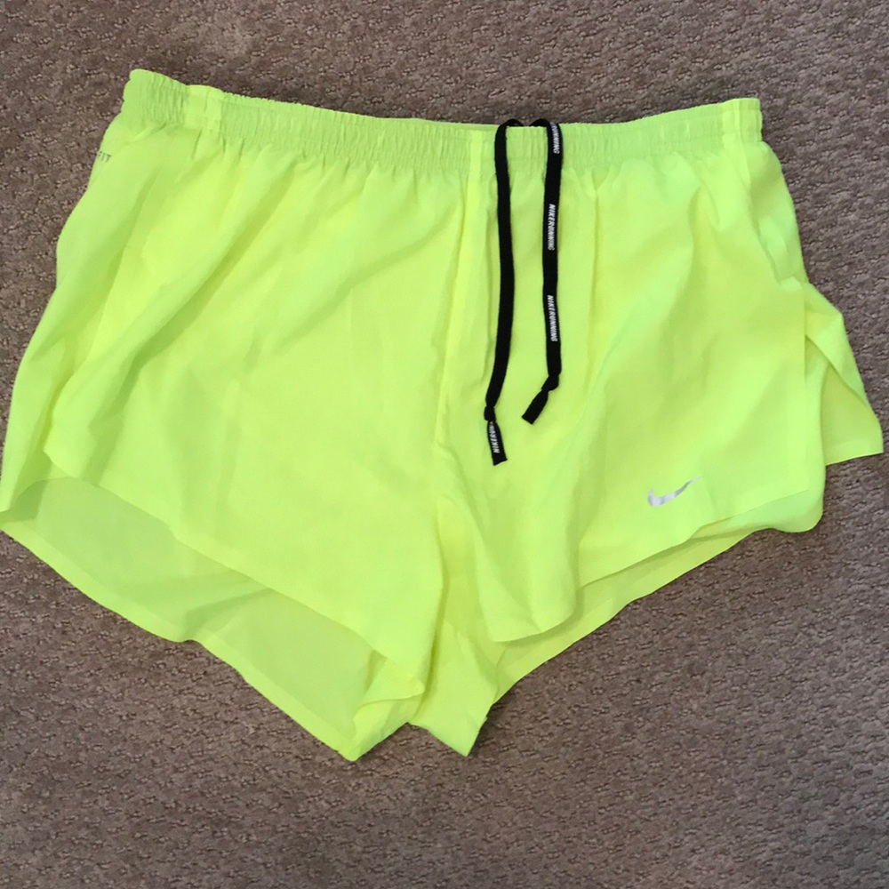 Nike Running dri-fit split shorts (Men’s, volt, L)